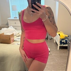 Gilly Hicks Bright Pink Matching Set Top XXS / Bottoms S